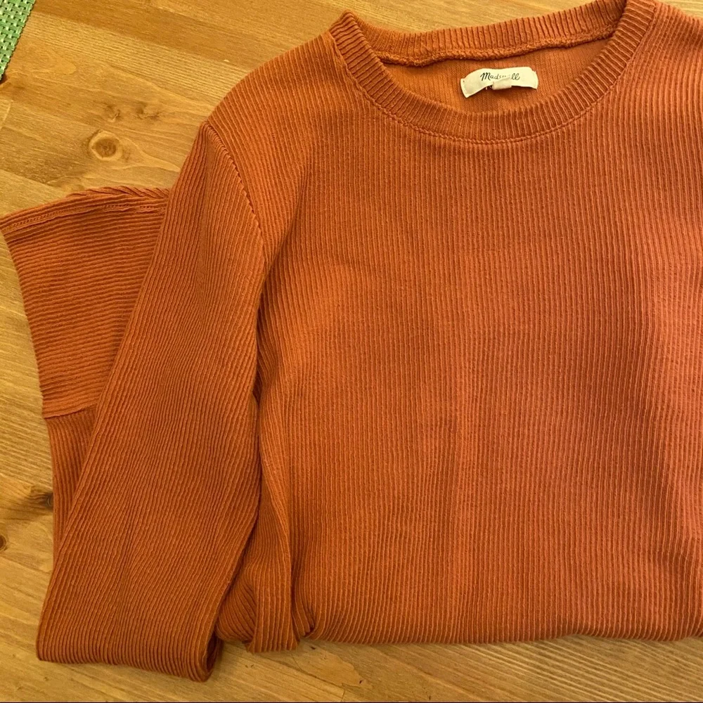 Madewell Ruffle-Cuff Ribbed Top - Picture 7 of 10